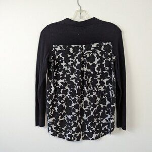 Tommy Hilfiger Medium Womens Floral Print Panel V-Neck Sweater